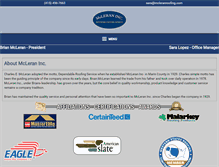 Tablet Screenshot of mcleranroofing.com